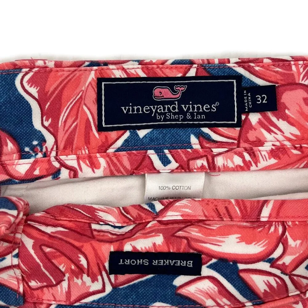 Vineyard Vines Floral Hibiscus Breaker Short Mens 32
